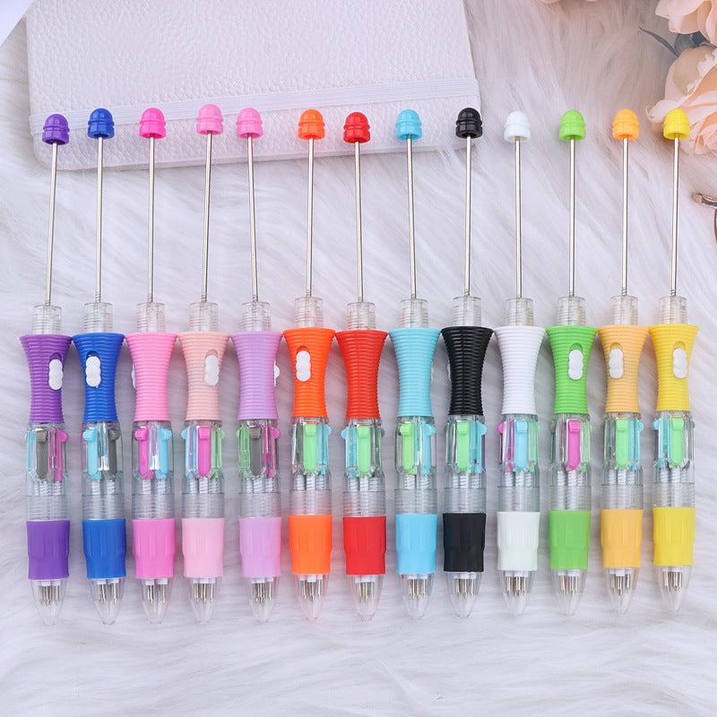 Wholesale LED Light DIY Four-color Visible Transparent Underlined Markers, Press The Ballpoint Pen For Beadable For DIY For Craft