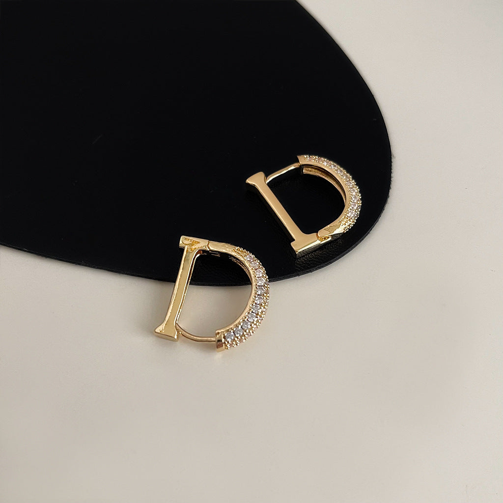 Wholesale Retro geometric metallic irregular earrings