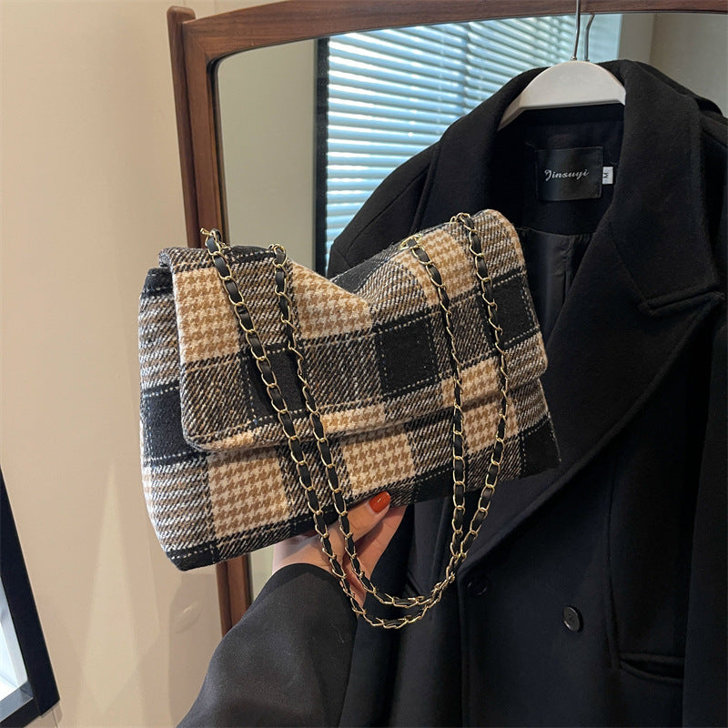 Wholesale Plaid Canvas Shoulder Bag