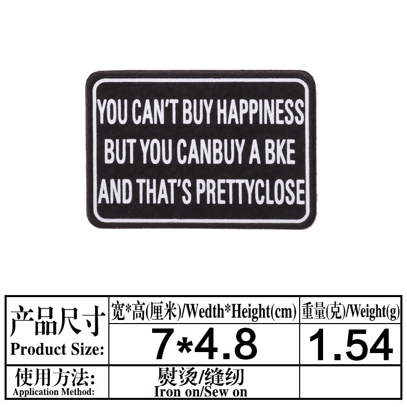 Wholesale Twill Fabric Patches 22 Styles Black White Alphabet Print Decorative Applique For Clothing Bags Hats Towels Resale