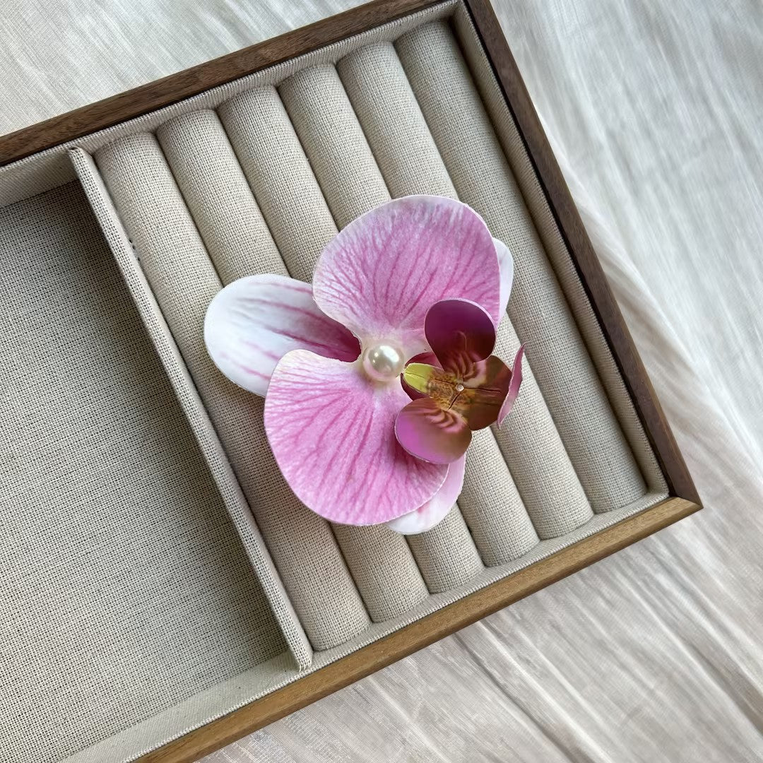 Wholesale Valentine's Day Excellent Purple Phalaenopsis Simulated Flower Atmosphere Headwear