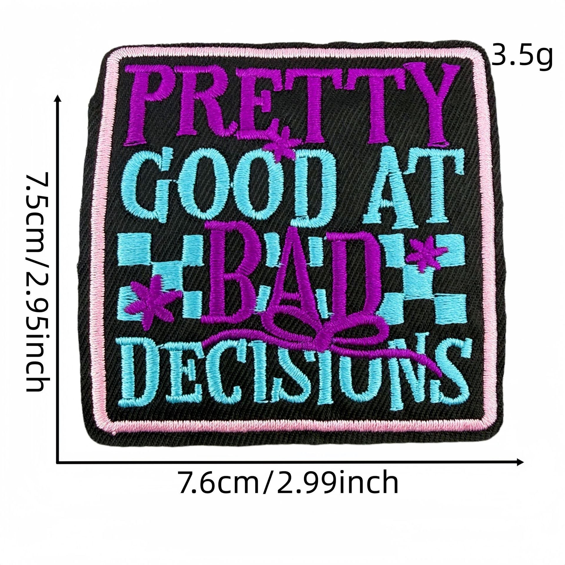 Wholesale Polyester Embroidered Iron On Patch Set Of 15 Y2K Punk Attitude Slogan DIY Clothing Bags Craft Supply