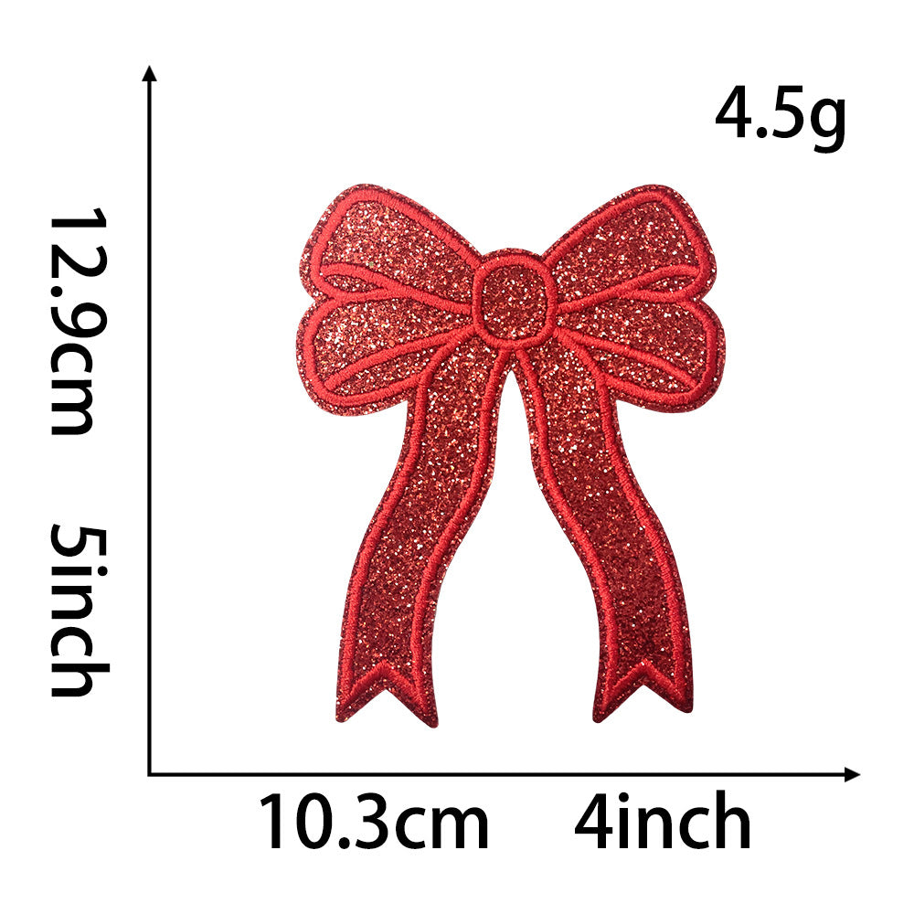 Wholesale Split Bow Embroidery  DIY Patches