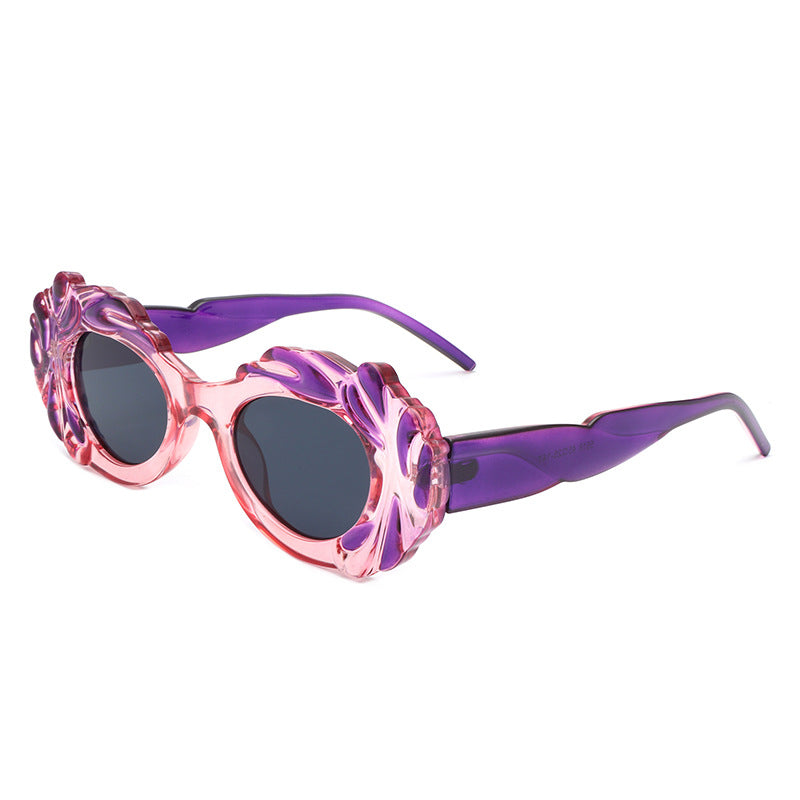 Wholesale Elliptical Circular Cloud PC Sunglasses