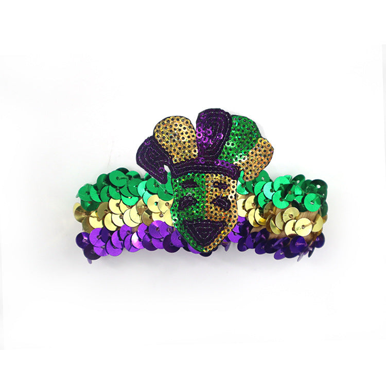 Wholesale Carnival Sequin Gold Purple Green Bracelet
