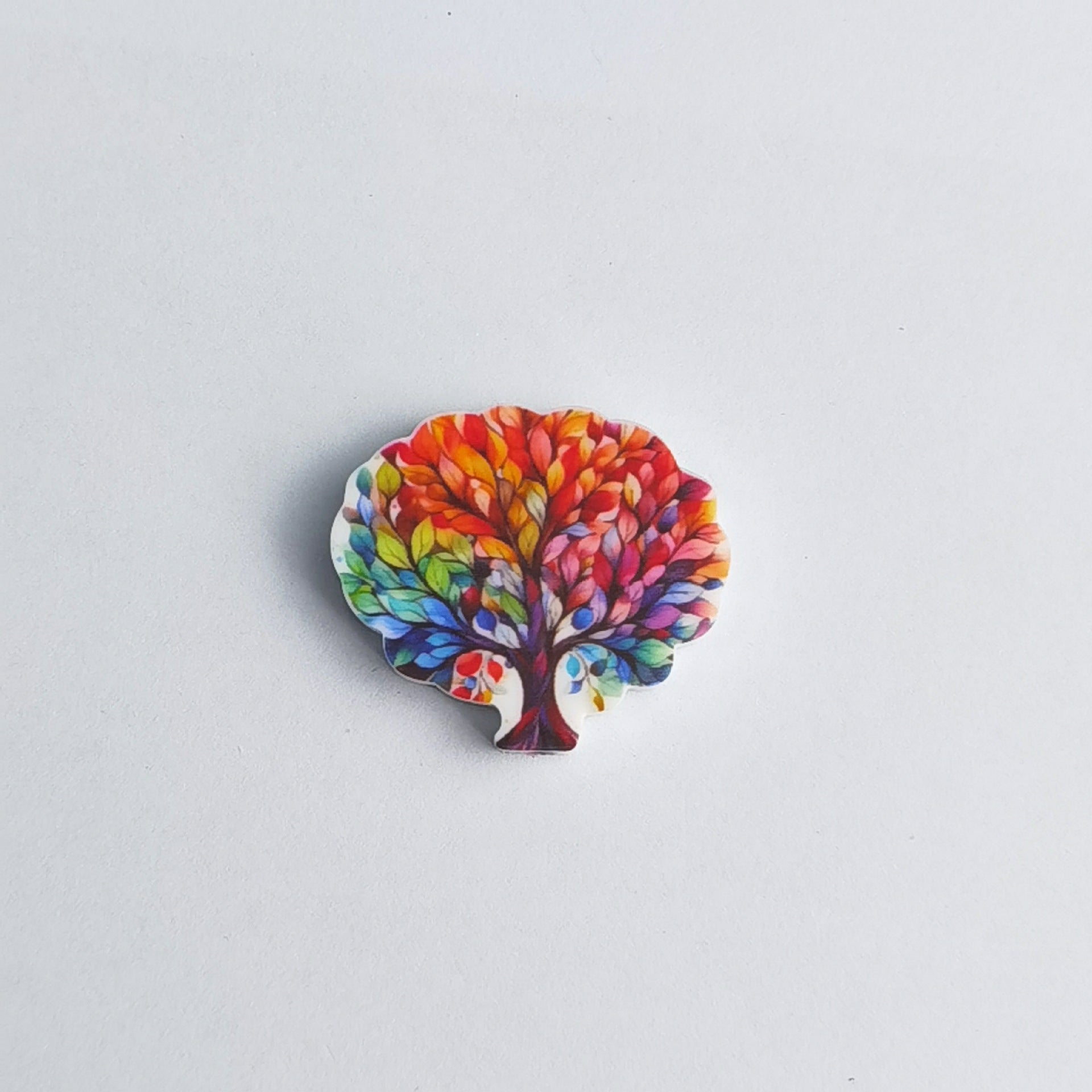 Wholesale 30pcs Colorful and diverse tree shaped flower printing Focal Beads