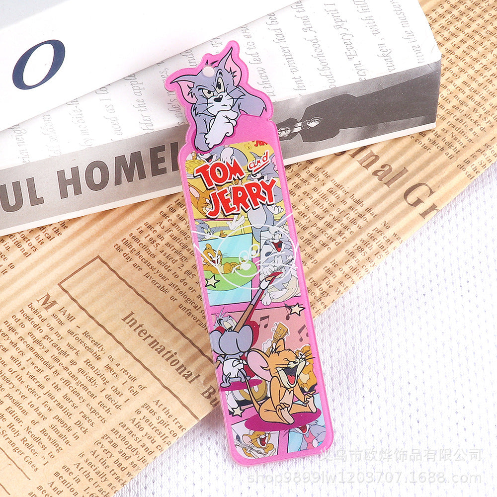Wholesale 10pcs Cartoon Animal Acrylic Double-Sided Bookmarks