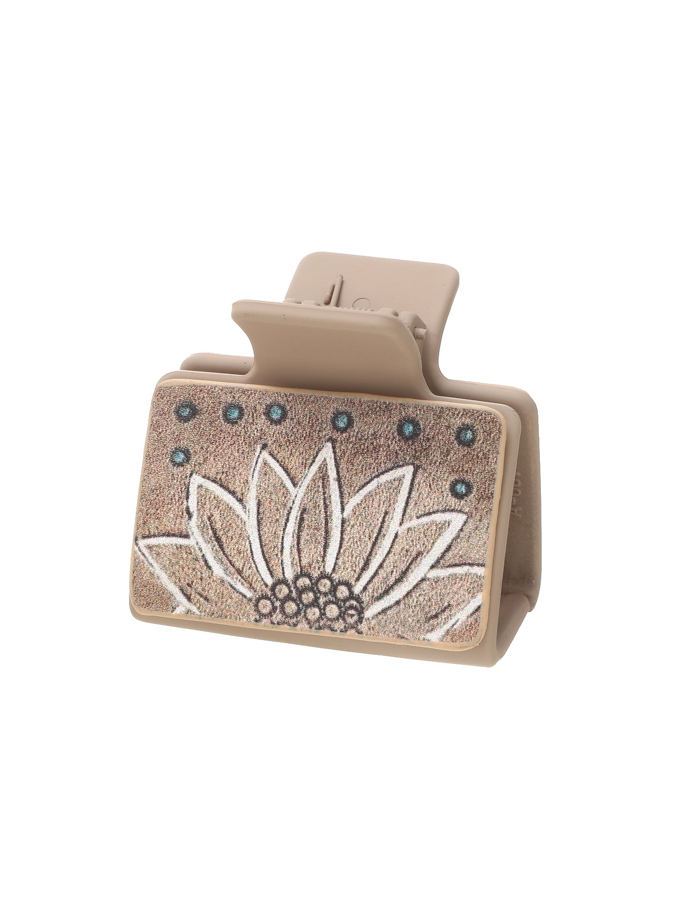 Western-style leather hairpin shark clip