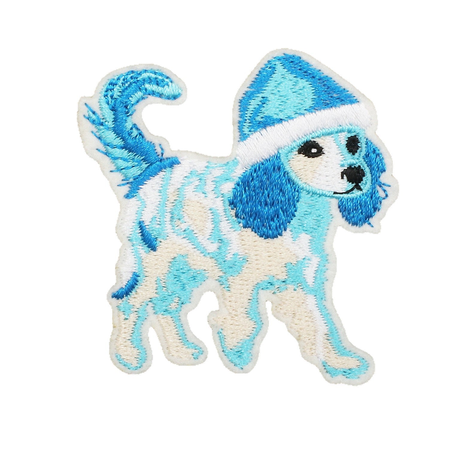 Wholesale Blue and white Christmas embroidered DIY Patches