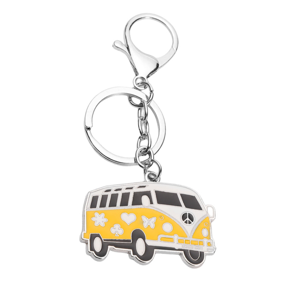 Wholesale Cartoon Mini Bus Metal Keychains