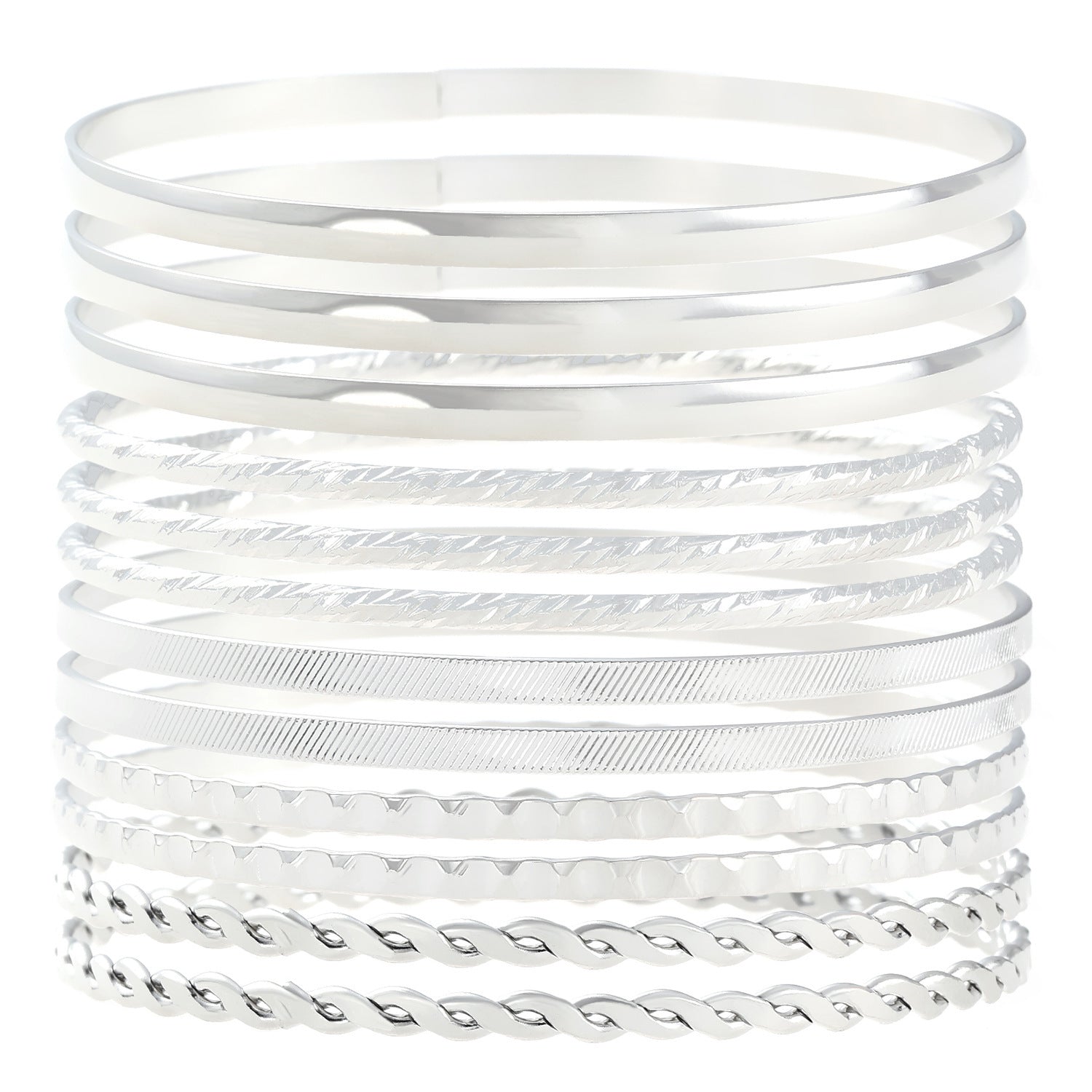 Wholesale multi-layer bracelet set alloy geometric stacked bracelet set