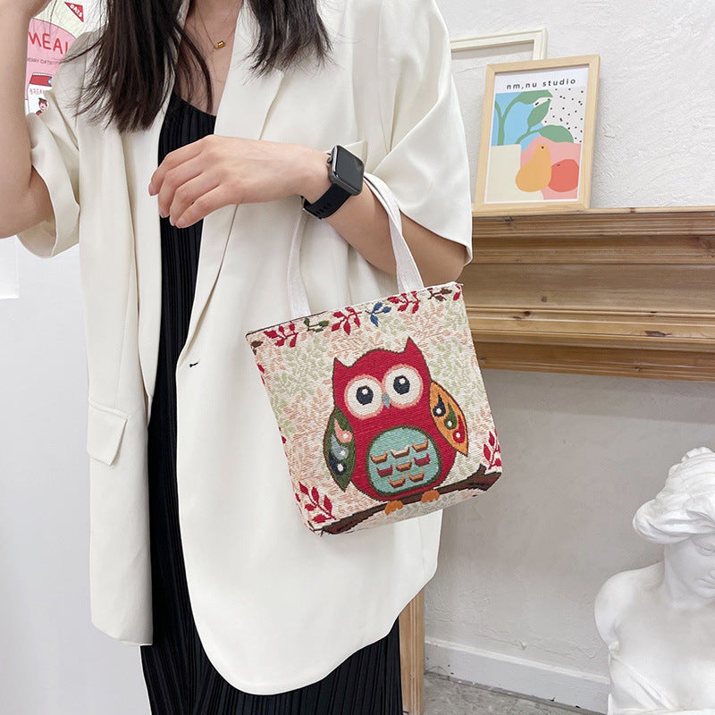 Wholesale Nylon Ethnic Style Elephant Pattern Embroidery Handbag