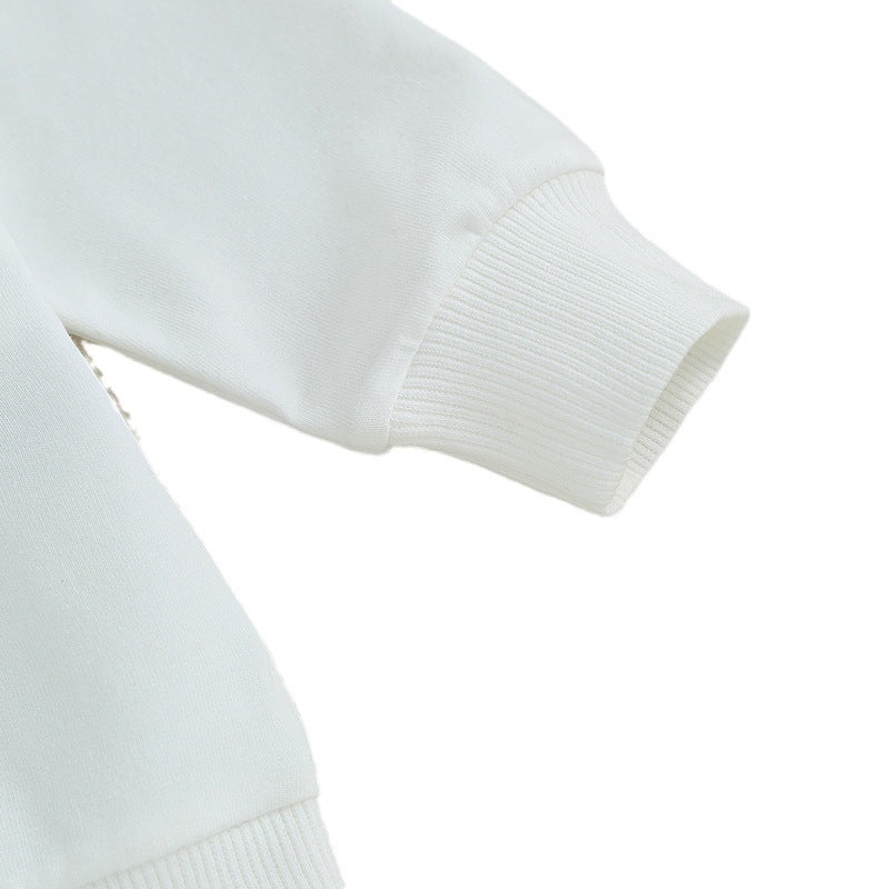 Wholesale Cotton Children's Suit Leopard Print Bell Bottoms Two Piece Set