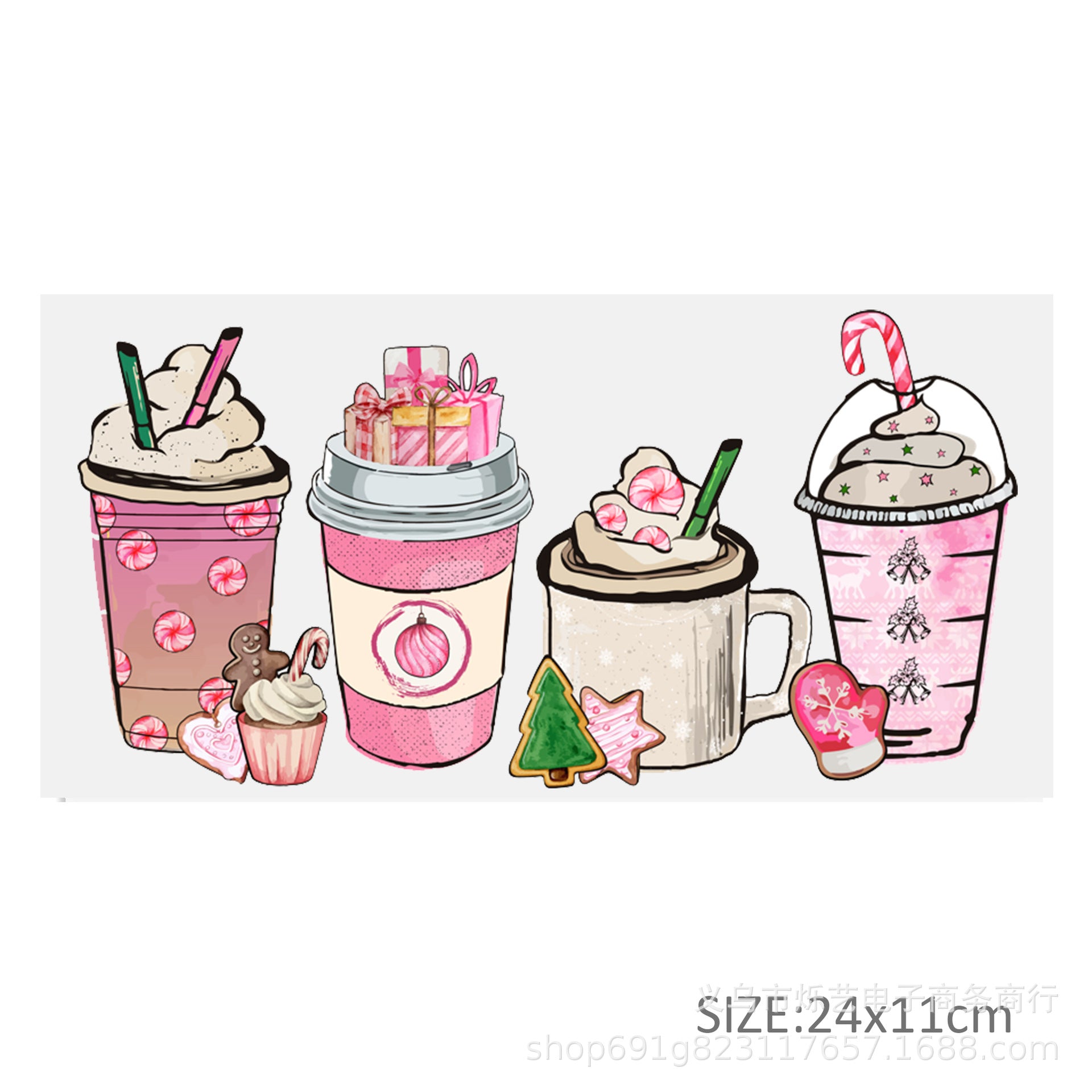 Wholesale Christmas  Snowman Drink  16oz Cup UV DTF Wraps