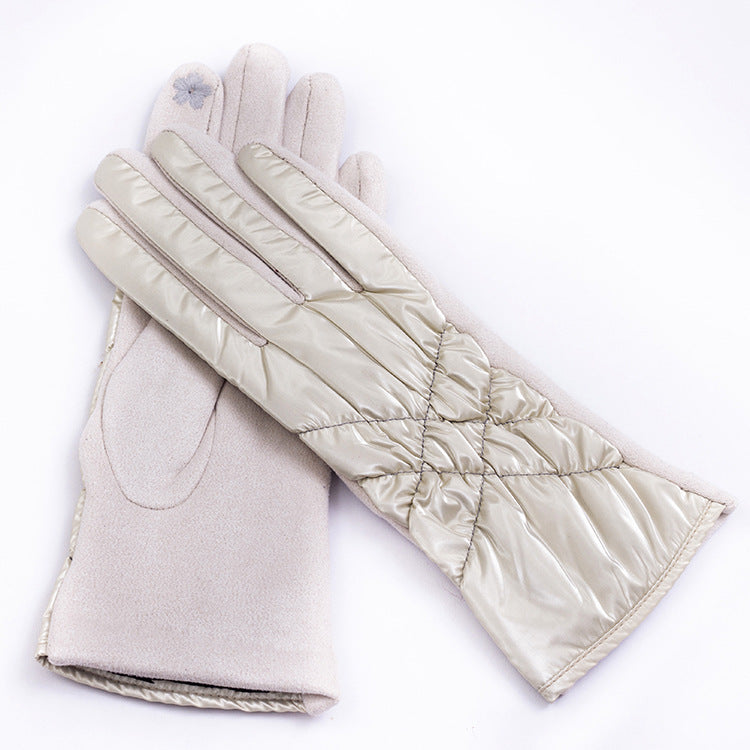 Wholesale Winter Women's Cycling Warmth and Plush Down Cotton Glove