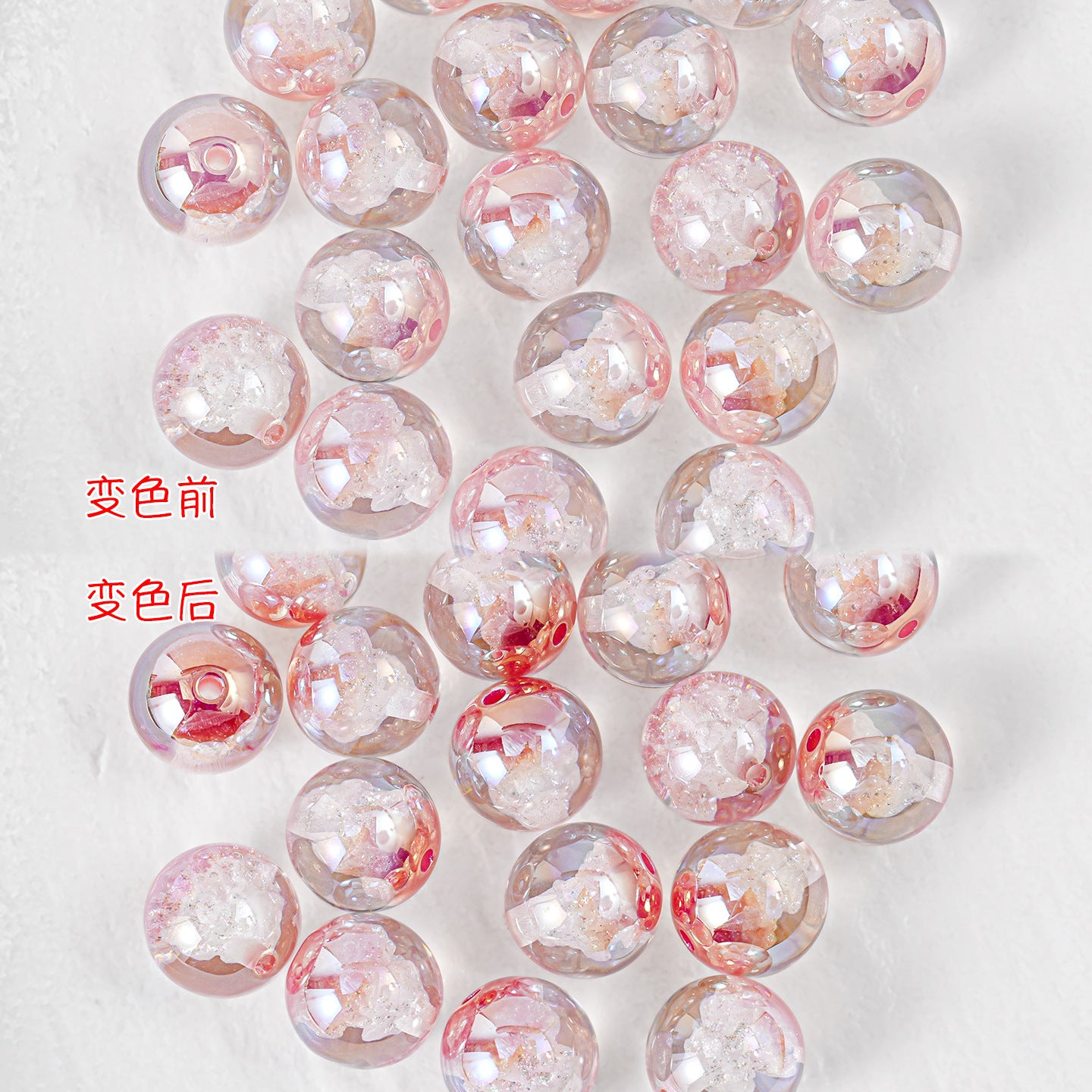 Wholesale 10pcs Luminous Color-changing 16MM Star-studded Christmas Tree Acrylic Beads