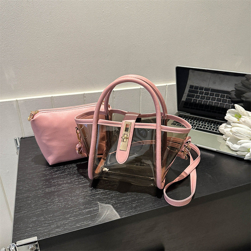 Bolso de hombro de gelatina transparente de PVC al por mayor