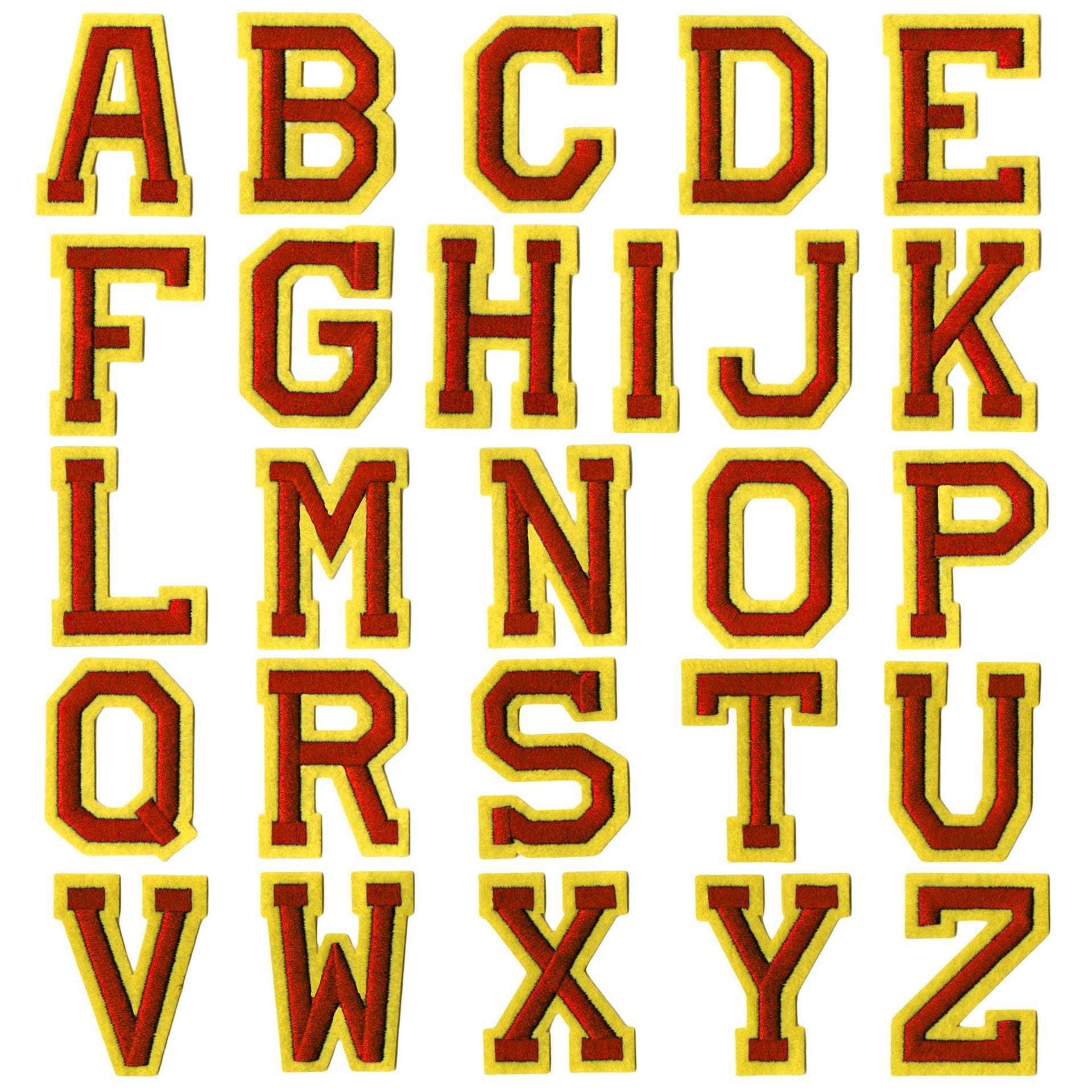 Wholesale Fabric Embroidered Alphabet Patches 26 Gold Letters Set For DIY Clothing Towel Decorative Gift