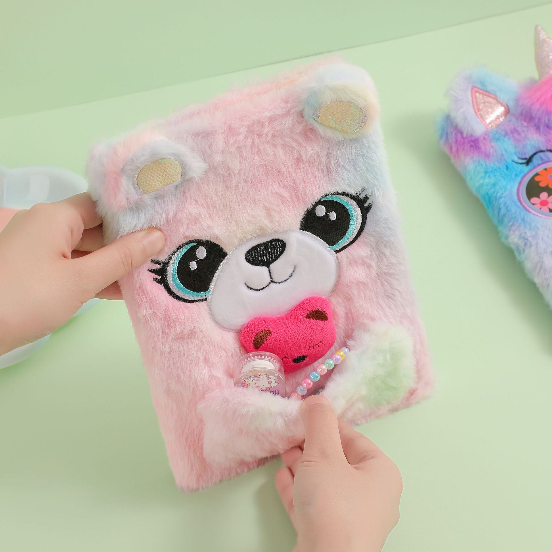 Wholesale Cartoon big-eyed unicorn plush book