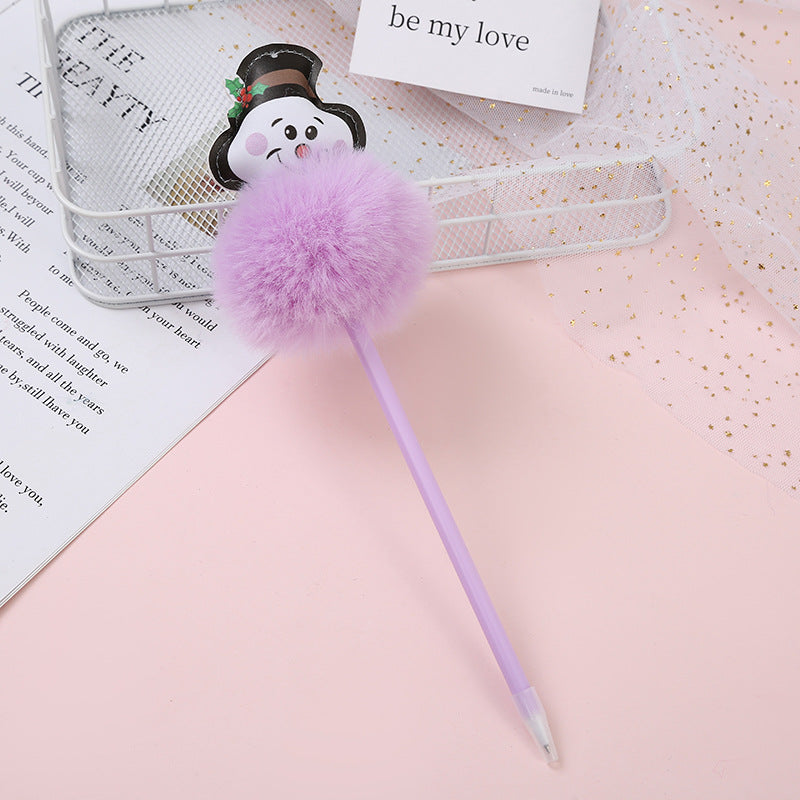 Bolígrafo de balón de muñeco de nieve de plástico al por mayor