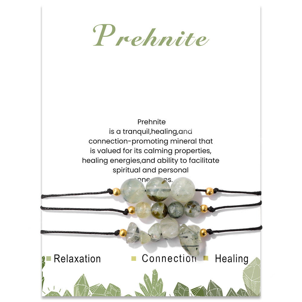 Wholesale Natural Stone Set Gravel Beads Hand Woven Bracelet