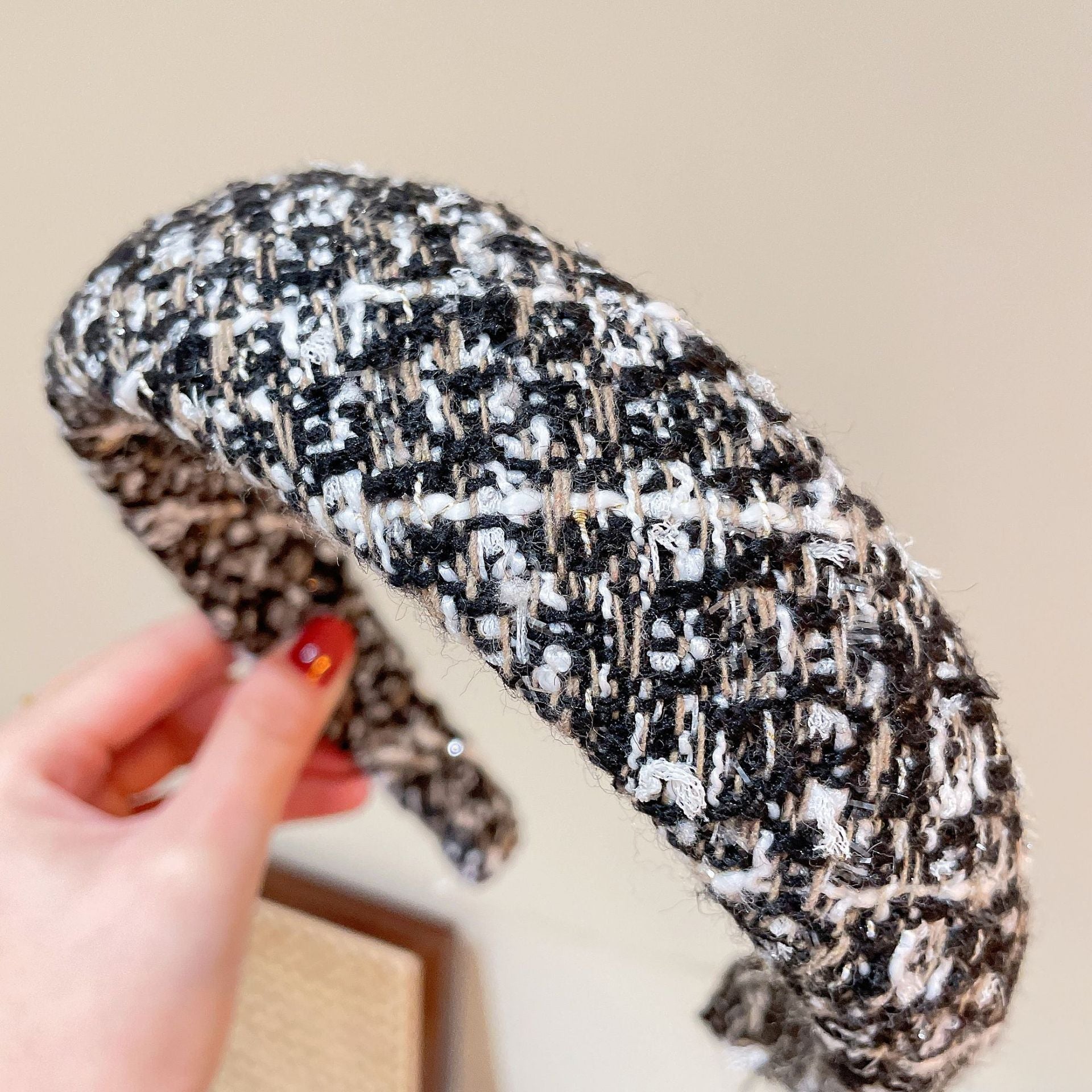 Wholesale Retro French Literary High Skull Sponge Headband