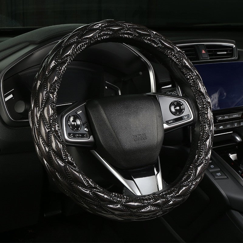 Wholesale Car Interior Supplies Round Steering Wheel Leather Cover