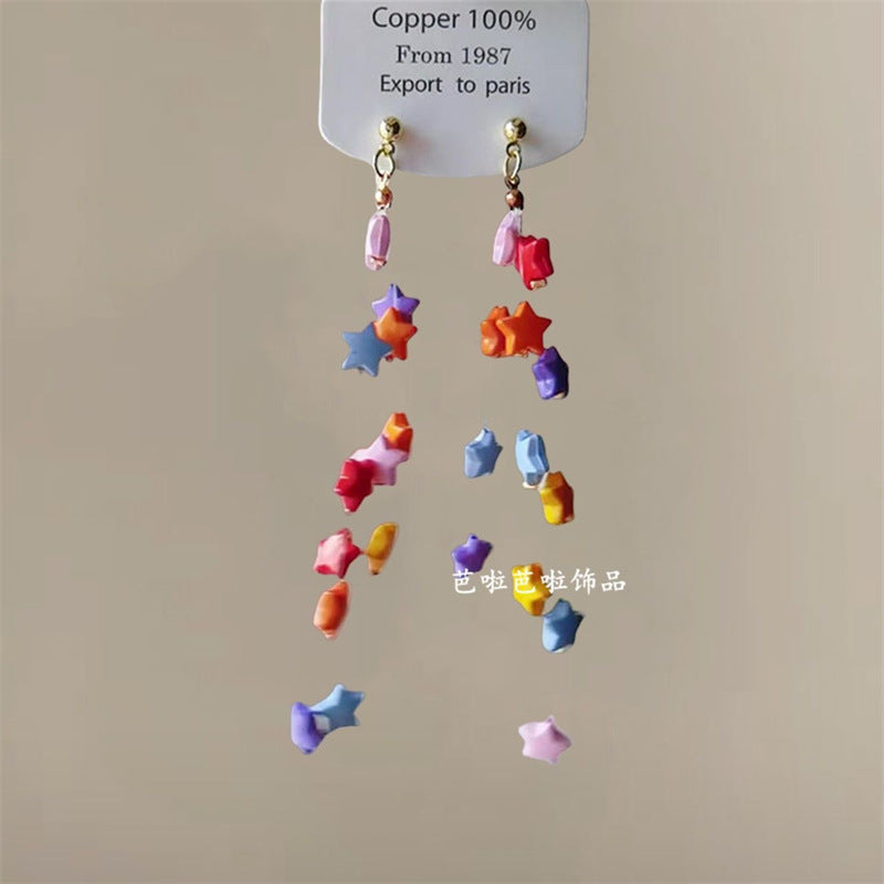 Wholesale Dopamine colorful beaded earrings