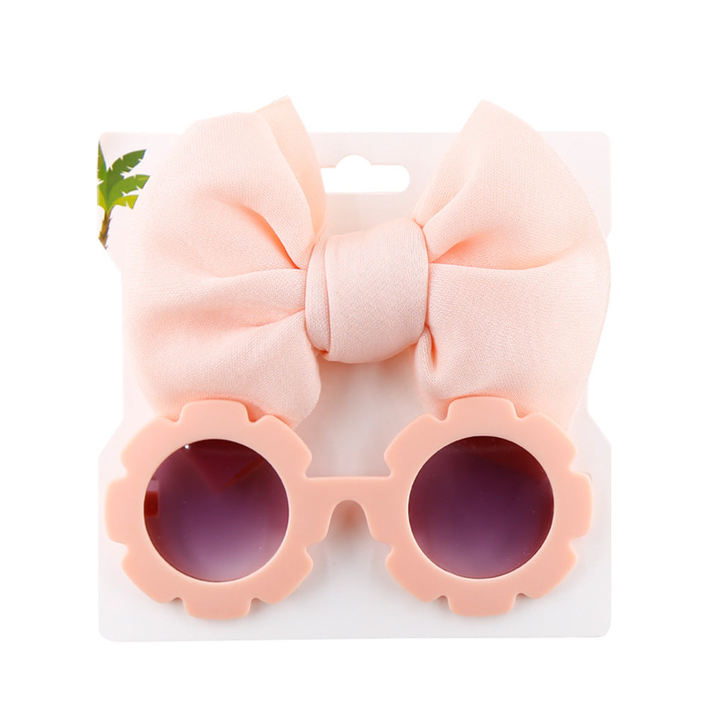 Wholesale Kids Sunglasses Fabric Headband Set