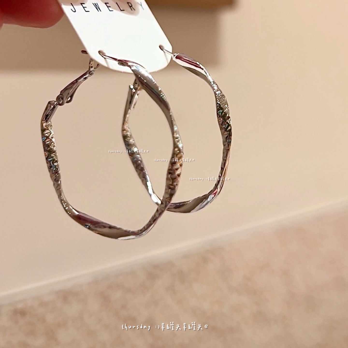 Wholesale Exaggerated glossy metal circle earrings