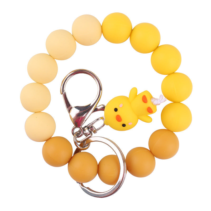 Wholesale 3pcs Cartoon Animal Keychains and Beaded Pendants