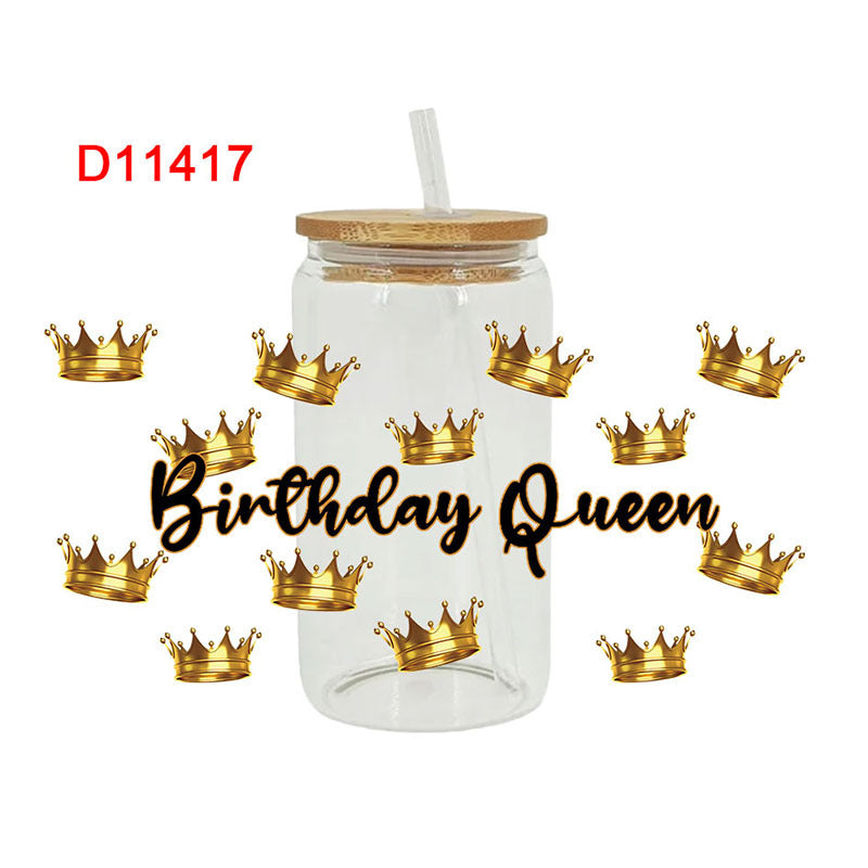 Wholesale Birthday Gift Series 16oz Cup UV DTF Wraps