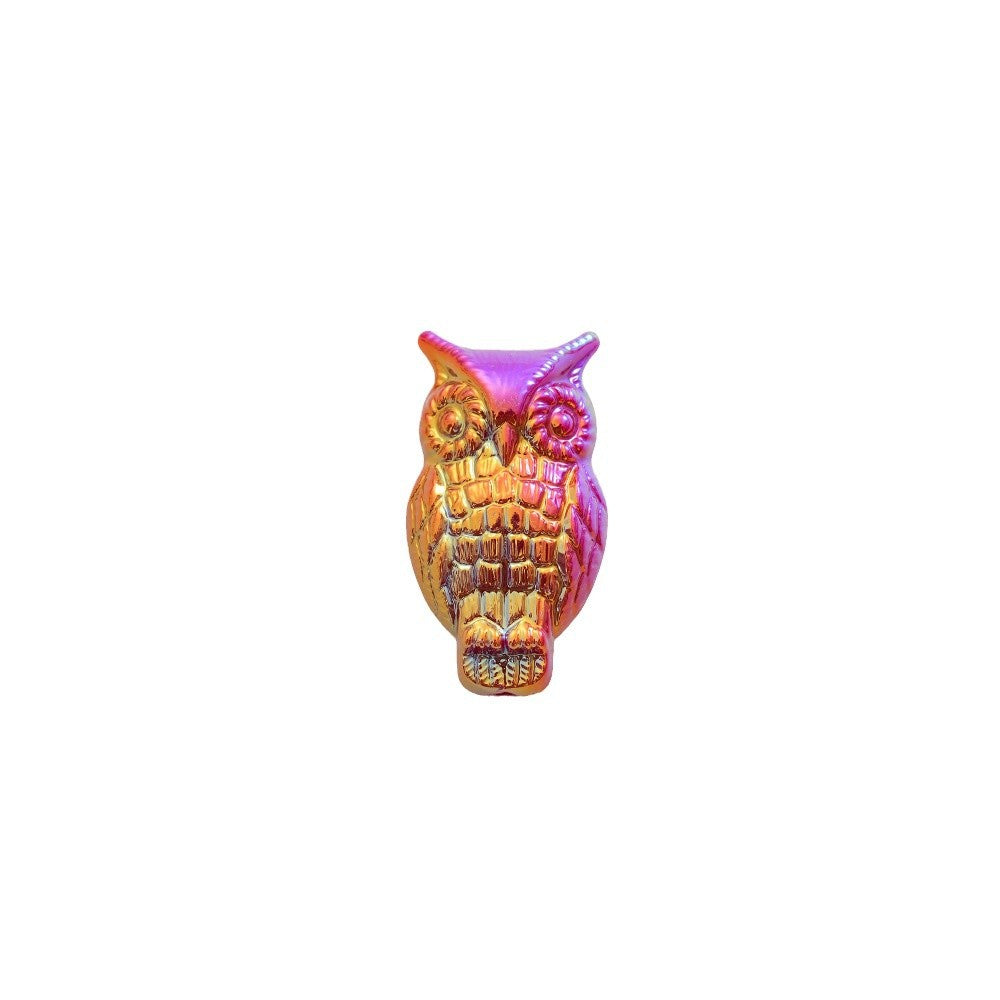 Wholesale 10pcs Acrylic Electroplated Uv Owl DIY Beads