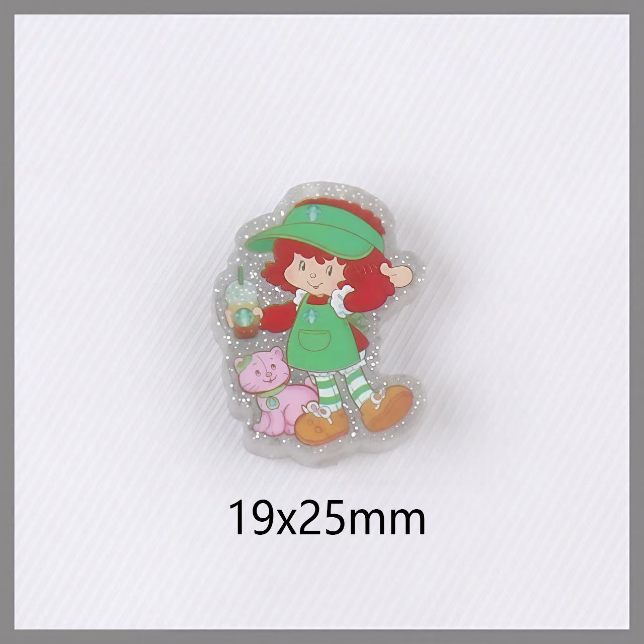 Wholesale 10pcs glitter cartoon straight-hole DIY acrylic beads OLY Exclusive