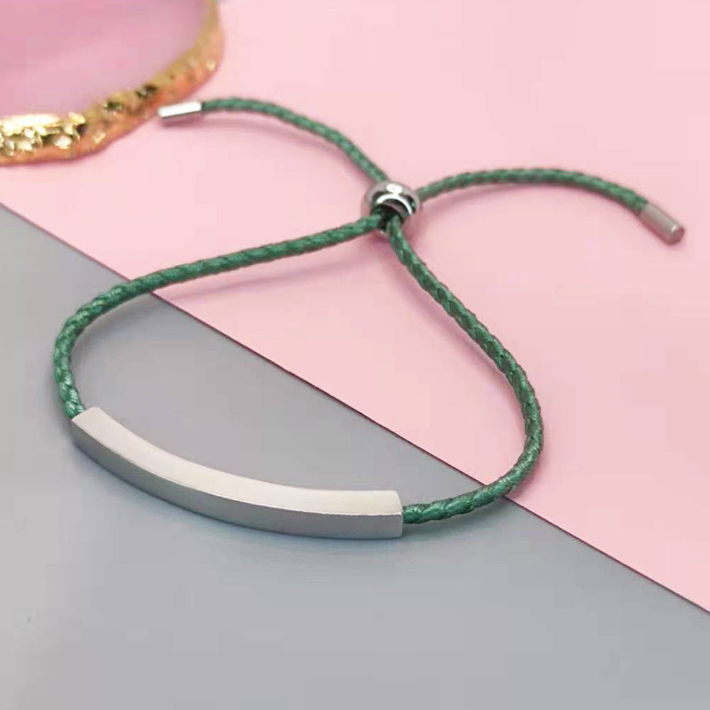 Wholesale DIY Stainless Steel Braided Rope Bracelet