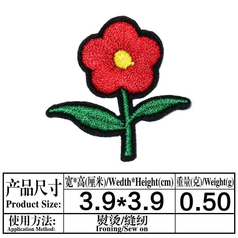 Wholesale Twill Flower Embroidery Patches DIY Sewing Craft Supply For Clothing Decoration