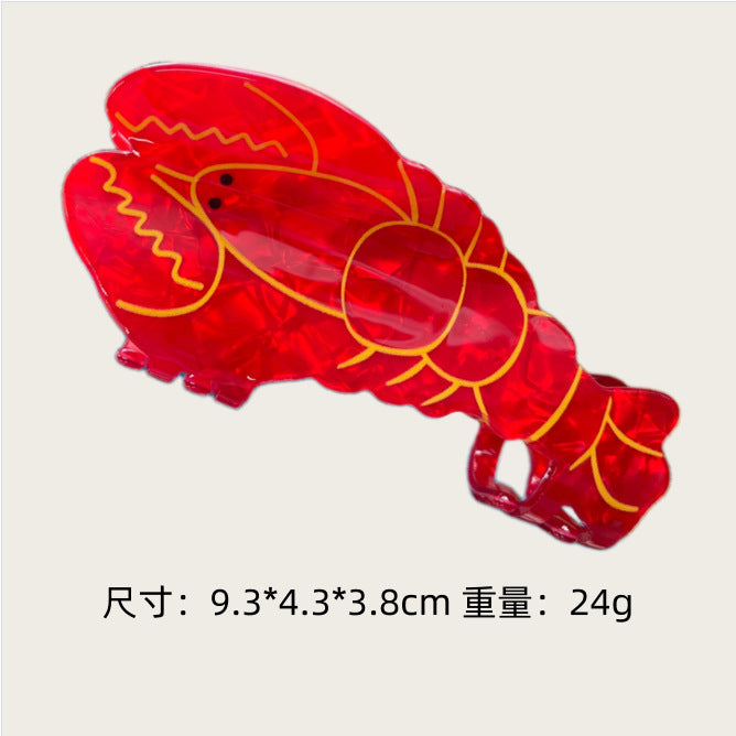 Wholesale Trendy Ocean Animal Hair Claw Clips Shark Whale Octopus Koi Design Large PVC Gripper Everyday Hair Accessory For Boutique Resale