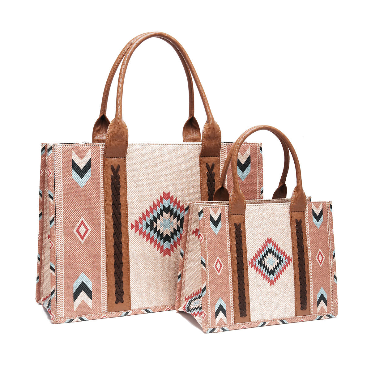 Wholesale Aztec Cotton and Hemp Printed Western Women's One Shoulder Handheld Crossbody Bag