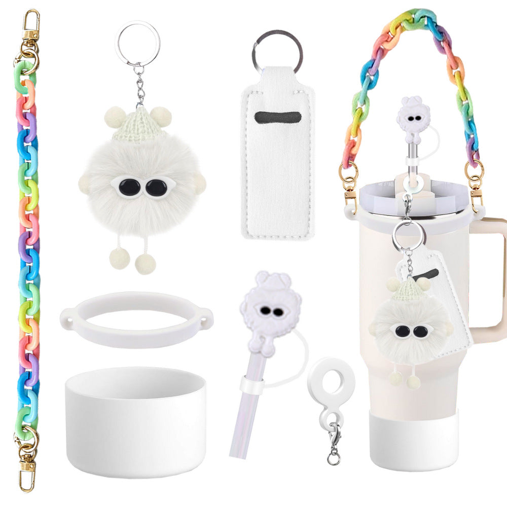 Wholesale Monster Pendant Peach Blossom Knot Straw Tube Cap