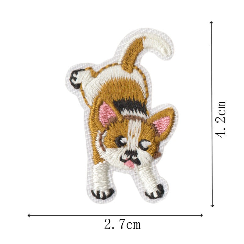 Wholesale Chic Embroidered Iron On Dog Patches 11 Piece Set Funny Dog Designs For Hats Bags DIY Crafts Boutique Resale