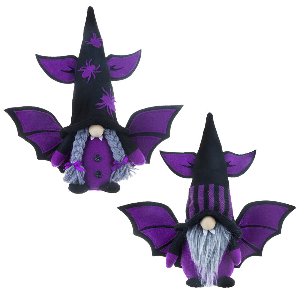Wholesale Bat Vampire Faceless Old Man Wings Halloween Dwarf Cloth Doll
