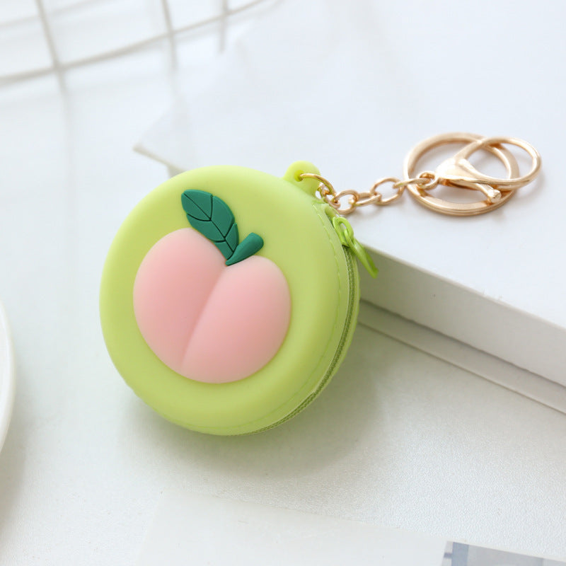 Wholesale Circular Silicone Zero Wallet Keychain