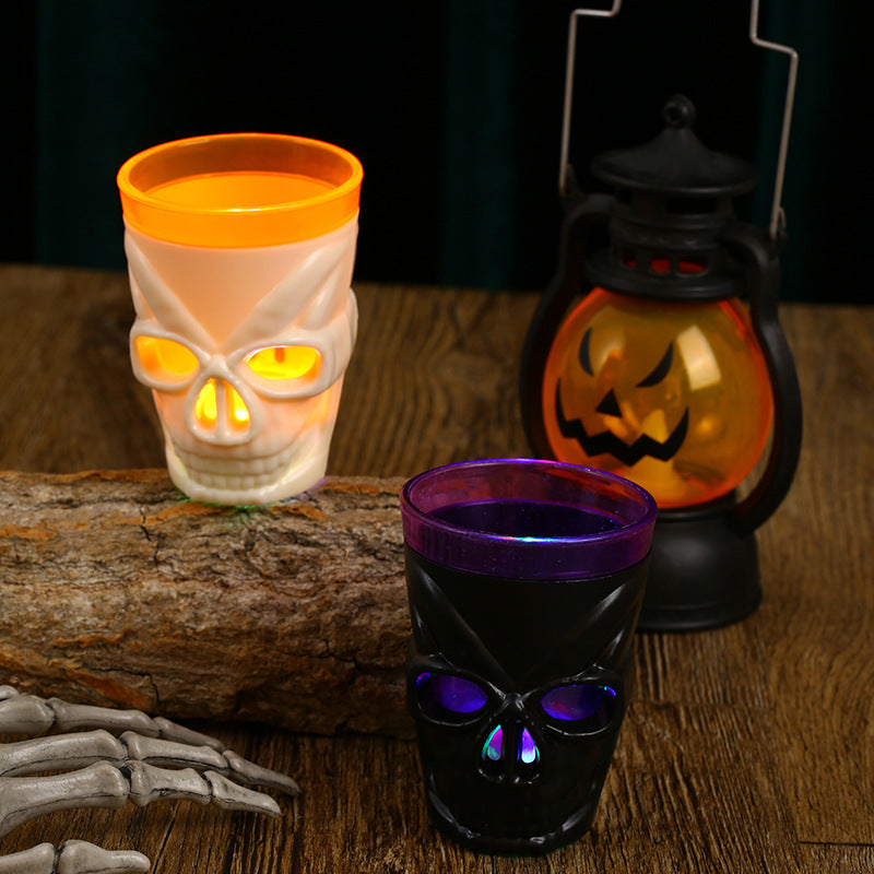 Wholesale Halloween Glowing Skull Wine Glasses LED Party Decorations