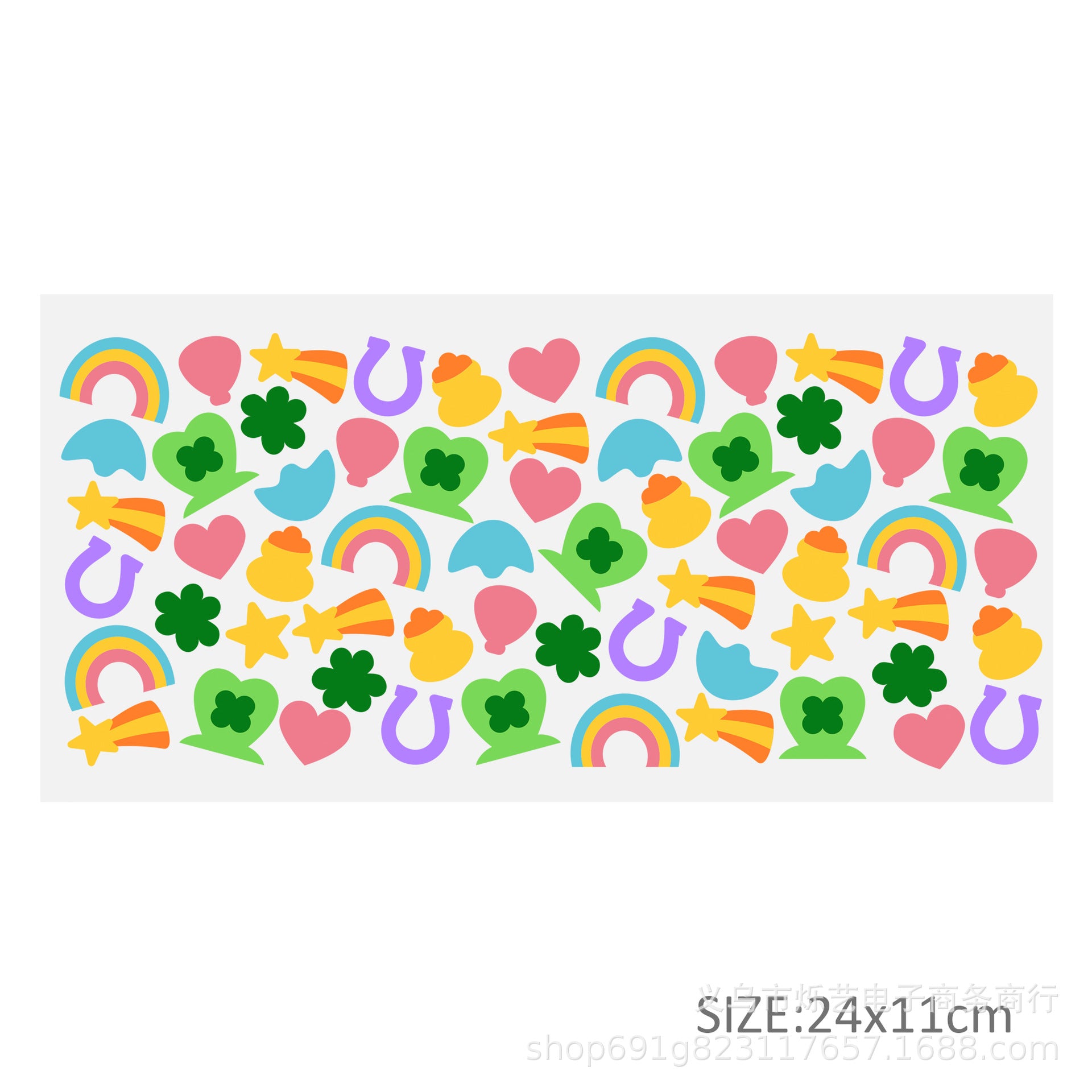 Wholesale Green Smiling Face Hat Halloween 16oz Cup UV DTF Wraps