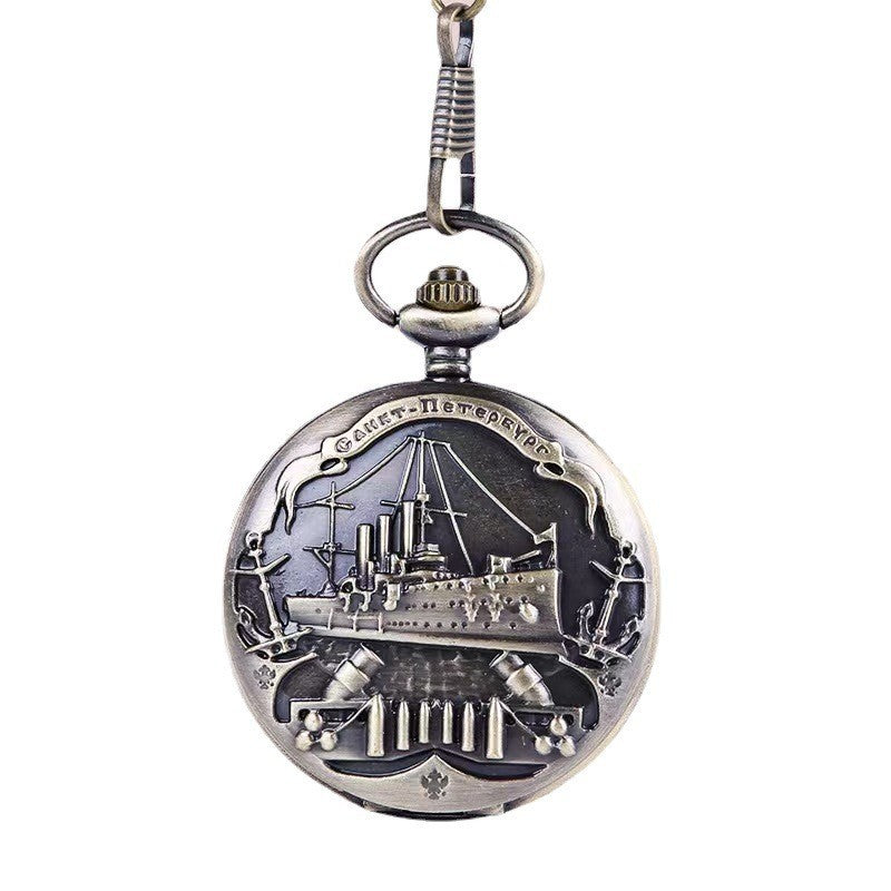 Wholesale Bronze relief cruise ship pocket watch