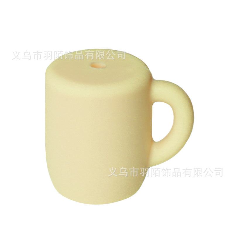 Wholesale 10PCS Water Cup Solid Color Silicone Beads