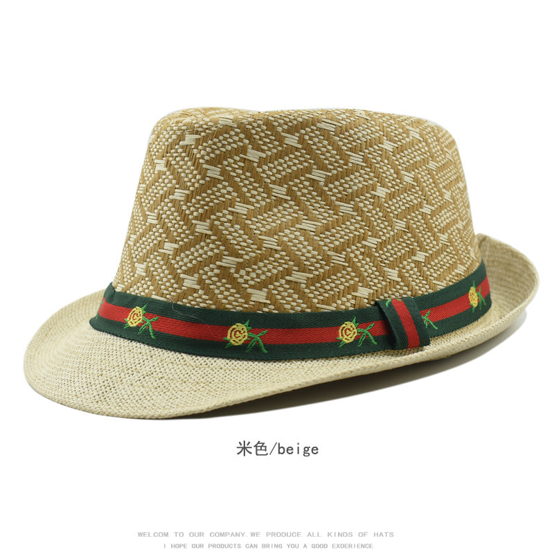 Wholesale Spring and Summer Sunscreen Fashion British Retro Straw Hat