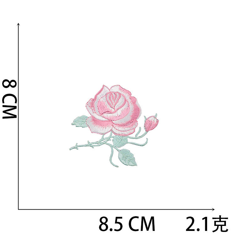 Wholesale Polyester Iron On Embroidery Patch Butterfly Floral Design For Clothing Decorative DIY Craft Supply
