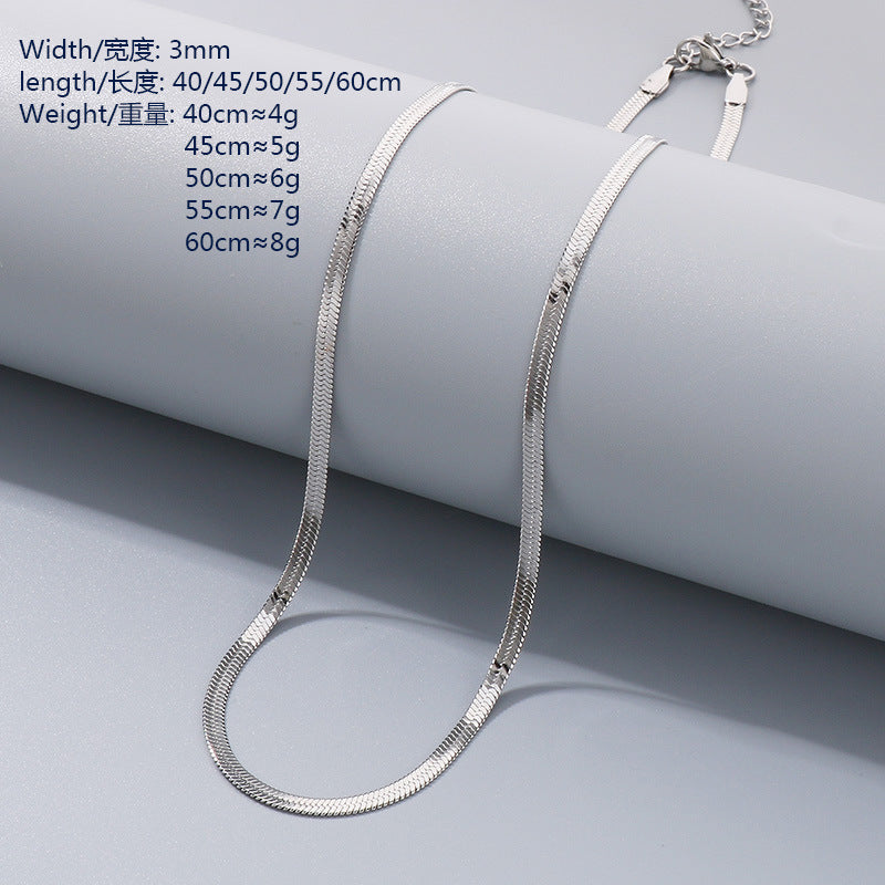 Wholesale Women's Gold Titanium Steel Chain Decoration Necklace