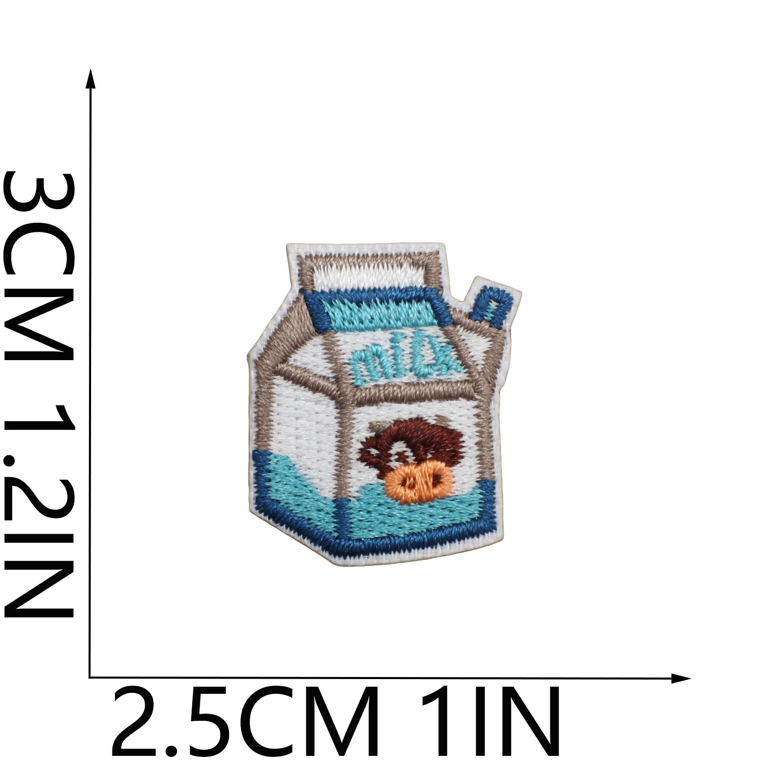 Wholesale Drink Cup Cow And Rice Ball Embroidered Iron On Patch Card Set For Clothing DIY Chic Accessory